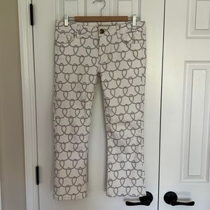 CAbi Cropped Nautical White Jeans